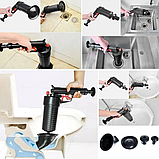 Інструмент високого тиску для усунення засорів труб та раковин Bigstren 4 насадки (11739), фото 8