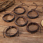 Браслет чоловічий шкіряний Courageous Path 6 шт у наборі, фото 4