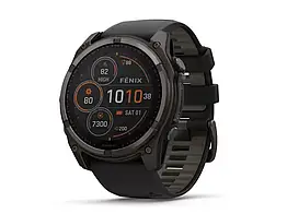 Garmin Fenix 8 51mm Solar Sapphire Carbon Gray DLC Titanium w. Black/Pebble Gray 010-02907-10/11 Розумний годинник