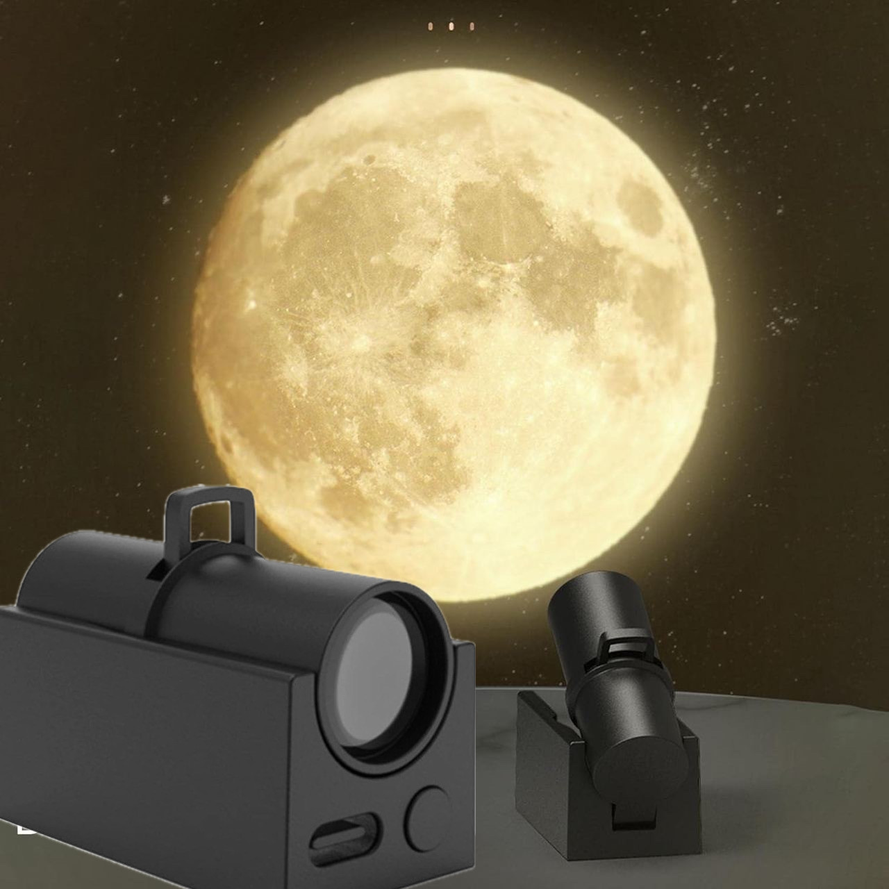 Проєктор Місяць, Місячний проєкційний нічник на акумуляторі Moon, Місячний проєктор світлодіодний