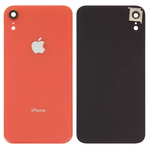 Задня панель корпусу для iPhone XR, оранжева, зі склом камери, small hole, фото 1