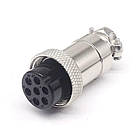 Роз'єм гарнітурний MIC 7pin Female (гніздо), під кабель, корпус металевий