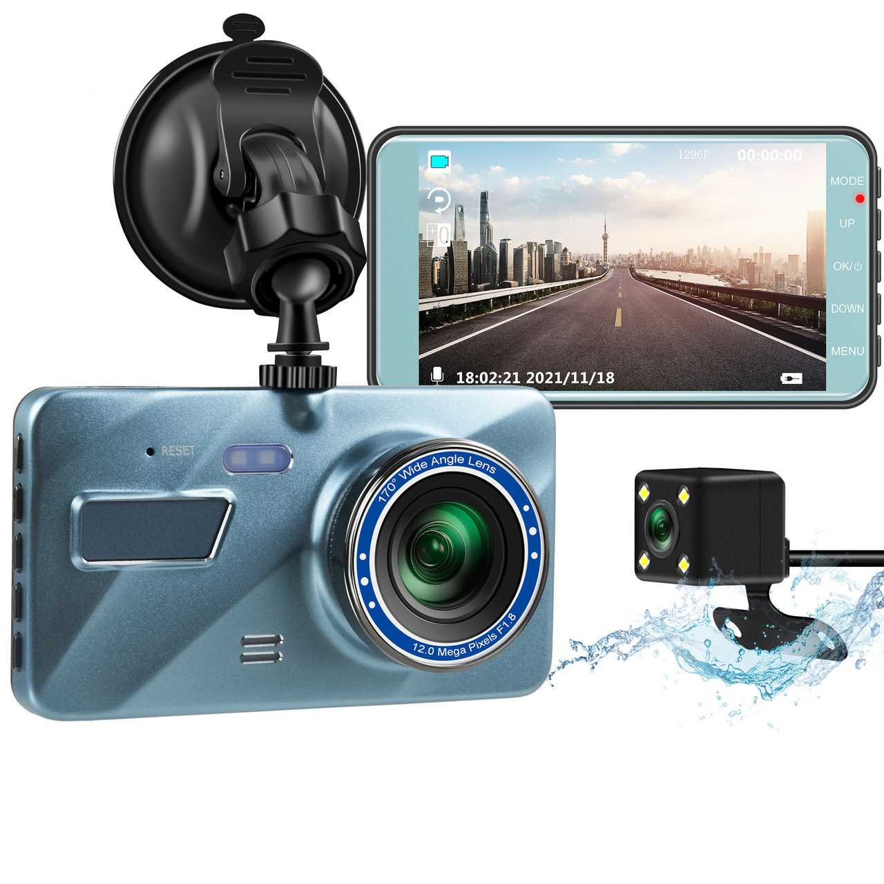 Видеорегистратор Dual Lens на 2 камеры (спереди + сзади) (ID#2438164283 ...