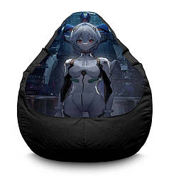 Крісло мішок «Ayanami Rei with a robot. Evangelion» Оксфорд