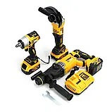 Комплект електроінструментів 3в1 DeWalt 36V Перфоратор DCH263 Шліфмашина кутова DCG413 Гайковерт DCF922 Деволт, фото 5