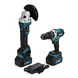 Набір електроінструментів Makita 36V Шуруповерт DTW485 Болгарка 9237CB Базовий набір інструментів 2в1 Макіта, фото 6