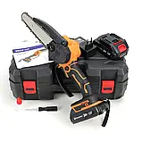 Акумуляторна міні-пила Husqvarna 65iXP KIT 24V Пила ланцюгова з шиною 15 см Хускварна Універсальний гілкоріз, фото 3