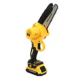 Мініпила з акумулятором DeWalt DCM160N 24V 4AH Ланцюгова мініпила шина 10 см з автоматичним змащенням ланцюга Деволт, фото 6