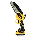 Мініпила з акумулятором DeWalt DCM160N 24V 4AH Ланцюгова мініпила шина 10 см з автоматичним змащенням ланцюга Деволт, фото 5