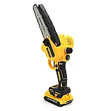Мініпила з акумулятором DeWalt DCM160N 24V 4AH Ланцюгова мініпила шина 10 см з автоматичним змащенням ланцюга Деволт, фото 8