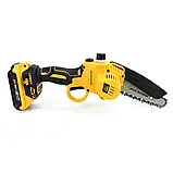 Мініпила з акумулятором DeWalt DCM160N 24V 4AH Ланцюгова мініпила шина 10 см з автоматичним змащенням ланцюга Деволт, фото 9