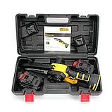 Акумуляторна пила з безключовою натяжкою ланцюга DeWalt Міні пила акумуляторна 24V 5AH Пила шина 15см Девольт, фото 4