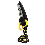 Акумуляторна пила з безключовою натяжкою ланцюга DeWalt Міні пила акумуляторна 24V 5AH Пила шина 15см Девольт, фото 8