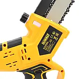 Акумуляторна мініпила Dewalt шина 20 см Безщіткова пила 24v 5а Пила з автоматичним змащенням ланцюга, фото 9