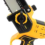 Акумуляторна мініпила Dewalt шина 20 см Безщіткова пила 24v 5а Пила з автоматичним змащенням ланцюга, фото 10
