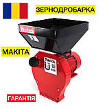 Ефективна зернодробарка Makita для зерна і качанів кукурудзи 280 кг/год Кормоподрібнювач Макіта 4.2 кВт, фото 2