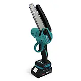 Акумуляторна міні-пила Makita DUC155HN Пилка на акумуляторі 24V 4AH Пила шина 20 см з автоматичним змащенням ланцюга, фото 7