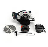 Універсальна акумуляторна циркулярка Bosch 36V 6Ah Циркулярна пила Бош Зручна циркулярна пила, фото 4