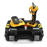 Сучасний акумуляторний секатор DeWalt АКБ секатор Деволт 24V 5AH Універсальний садовий секатор-гілкоріз, фото 5