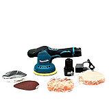 Акумуляторна полірувальна машина Makita 12V 3AH Мультирежимна полірувальна машина Макіта з насадками, фото 7