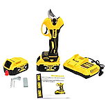 Компактний акумуляторний секатор DeWalt 36 В Секатор у валізі Девольт з 2 АКБ Ручний бездротовий секатор, фото 4