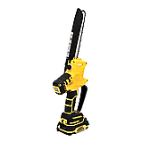 Акумуляторний гілкоріз DeWalt 24V 5Аh Міні пила з змащенням ланцюга та індикатором заряду Міні-пила Деволт, фото 3
