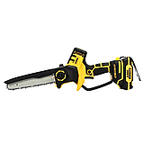 Акумуляторний гілкоріз DeWalt 24V 5Аh Міні пила з змащенням ланцюга та індикатором заряду Міні-пила Деволт, фото 4