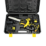 Компактна міні пила DeWalt з індикатором заряду й автозмащенням ланцюга Електропила акумуляторна 24V 5Аh, фото 6