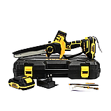 Акумуляторний гілкоріз DeWalt 24V 5Аh Міні пила з змащенням ланцюга та індикатором заряду Міні-пила Деволт, фото 11