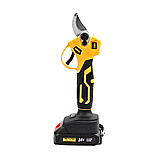 Акумуляторний гілкоріз DeWalt 2АКБ Секатор у валізі Секатор 24V 5AH Садовий секатор з цифровим екраном, фото 4