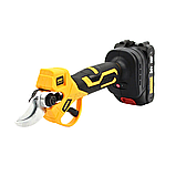 Акумуляторний гілкоріз DeWalt 2АКБ Секатор у валізі Секатор 24V 5AH Садовий секатор з цифровим екраном, фото 8