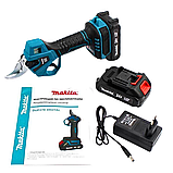 Зручний садовий секатор Makita з 2 АКБ Акумуляторний секатор 24V 5AH Якісний гілкоріз з цифровим екраном, фото 3