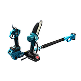 Набір Makita 24V Акумуляторний секатор Електропила Телескопічна штанга 2.6м Акумуляторні інструменти 3в1, фото 7