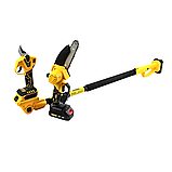 Акмуляторні інструменти  DeWalt 24V Набір 3в1  Електросекатор Ланцюгова пила Деволт Телескопічна штанга 2.6м, фото 4