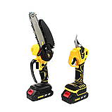 Акмуляторні інструменти  DeWalt 24V Набір 3в1  Електросекатор Ланцюгова пила Деволт Телескопічна штанга 2.6м, фото 9