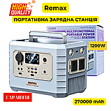 Універсальна зарядна станція для техніки Remax 270000mAh Портативна зарядна станція Потужна павербанк 1200W, фото 3
