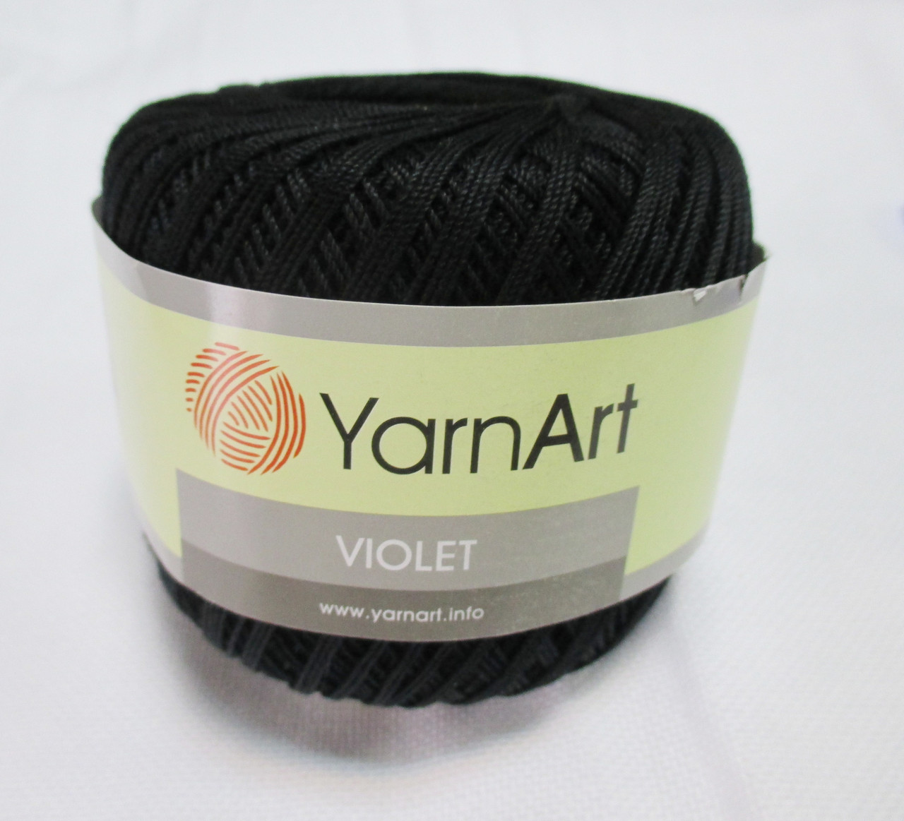 Пряжа нитка для в'язання Violet YarnArt 100% бавовна чорній № 999