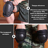 Комплект захисту тактичні наколінники та налокітники чорні, фото 8