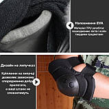 Комплект захисту тактичні наколінники та налокітники чорні, фото 9