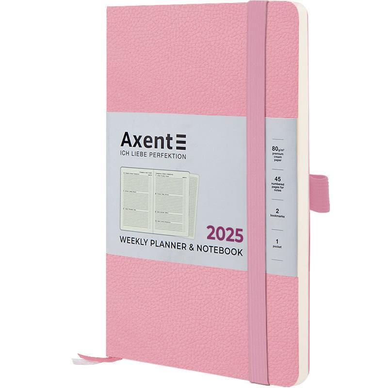 Тижневик датований 2025 Axent Partner Soft Skin, 125 х 195 пудровий
