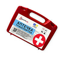 Аптечка ама-1 "транспортна" пласт. футляр, сертифікована, з пристроєм штучн. дихання poputchik