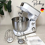 Комбайн Rainberg 3200W Міксер Тістоміс з металевою чашею для тіста 5л Комбайн міксер тістоміс, фото 6
