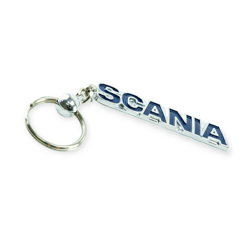 Брелок scania металевий на ланцюжку "напис scania"