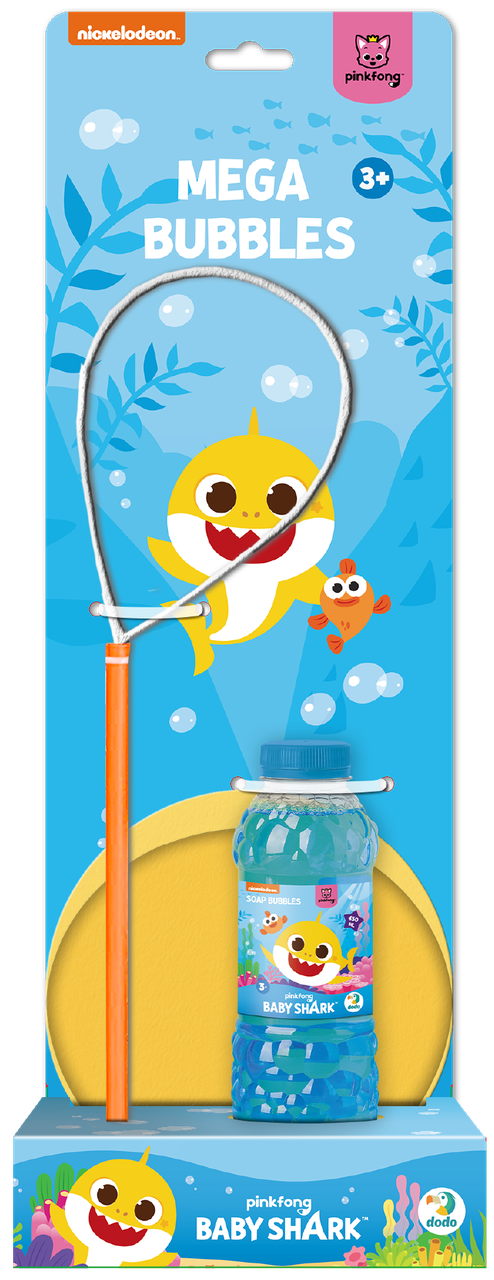 Мильні бульбашки Dodo Mega Bubbles Baby Shark 450 мл з тарілочкою