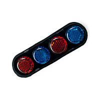 Болти номера - катафоти 2 червоних / 2 синіх