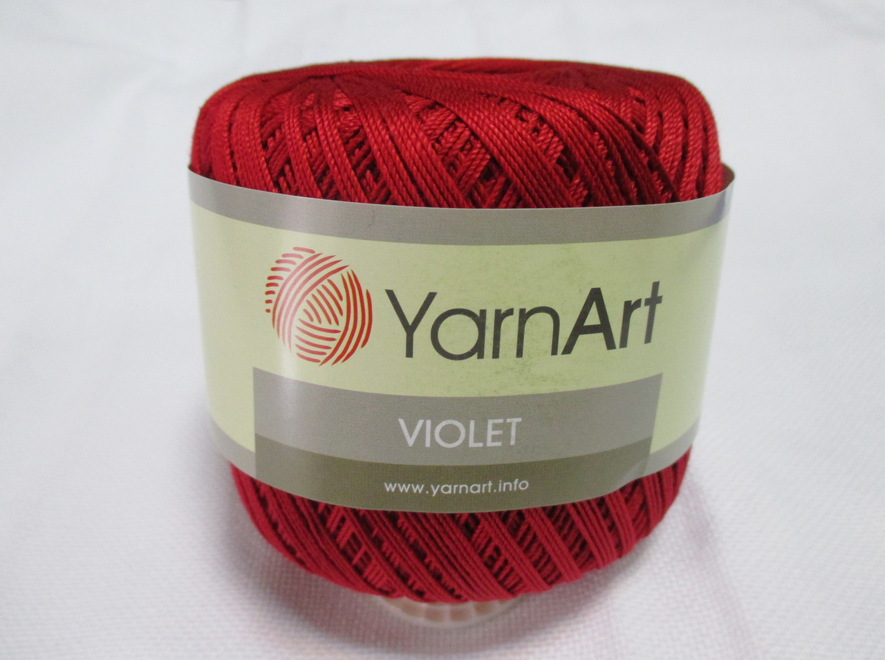 Пряжа нитка для в'язання Violet YarnArt 100% бавовна червоний темний № 5020