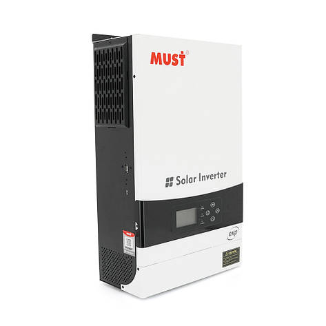 Гібридний інвертор MUST PV19-6048EXP, 6000 W, 48 V, струм заряду 1-60 А, 160-275V, MPPT (80А, 450 Vdc), фото 1
