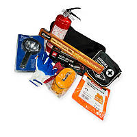 Набір автомобіл. 9пр./сум/аптечка/трос/знак/вогнегасник/жилет/нас/ліхтарик/рукавиці
