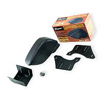 Підлокітник - універсальний пластик/шкірозамінник elegant зсувний чорн/чорн.