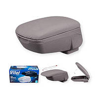 Підлокітник - універсальний пластик/шкірозамінник vitol зсувний сірий